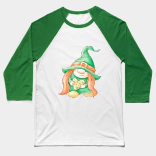 Girl St. Patrick's Day Gnome Baseball T-Shirt